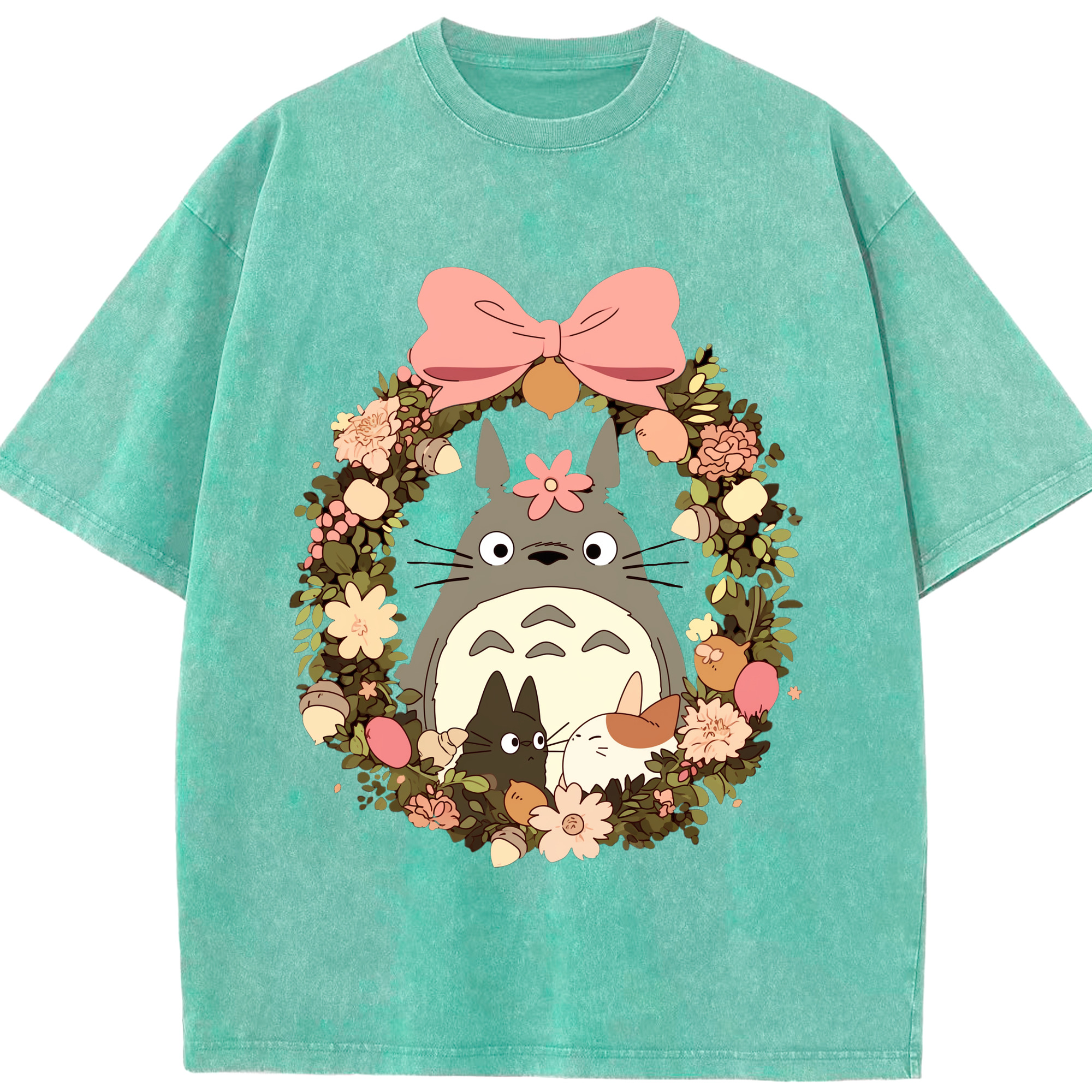 （画像用） となりのトトロ 草壁メイ 草壁サツキ My Neighbor Totoro Satsuki Kusakabe Mei Kusakabe 綿100% ヴィンテージ風 半袖Tシャツ（フロントプリント）